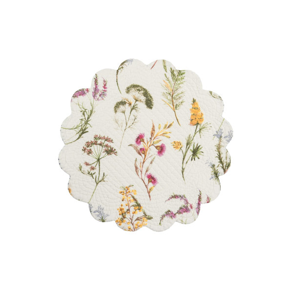 Laurel Foundry Modern Farmhouse Egremt Cotton Floral Round Placemat